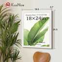 18x24 Poster Frame 4 Pack, White Solid Wood Picture Frame with Polished Plexiglass, Wall Hanging