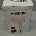 ANIEKIN Hair Dryer, 1875 Watts Fast Drying Blow Dryer with Diffuser and Concentrator, Compact Lightweight Hair Dryer for Women and Men (Pink)