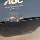 AOC USB Headset with Microphone for PC, Over-Ear Wired Headphones with Mic, Noise-Cancelling Boom, 40mm Audio Drivers, USB-A/C Compatibility for Office, Call Centers & Online Meetings (Black)