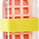 2-in-1 Ice Cube Bottle with Straw - Easy Press Ice Tray Water Bottle, Leak Proof Lid, Vertical Ice Maker for Freezer, Travel, Gym & Home Use (Pink, 800ml)