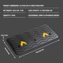 Rubber Threshold Ramp, 1.5" Rise Wheelchair Ramp Doorway, 33,069Lbs Load Capacity, Non-Slip Surface Rubber Curb Ramp for Wheelchair and Scooter (1.5" Height)