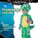 Spooktacular Creations Halloween Dinosaur Costume Toddler, Triceratops Costume Kids with Egg for Baby Child Dress Up Party (18-24 Months, Green)