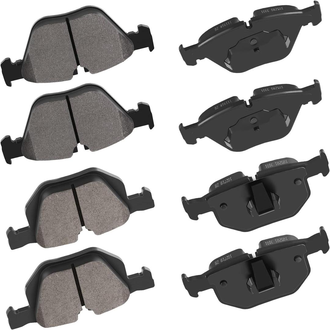 Cciyu D918 D1042 Front Rear Ceramic Brake Pads Kits 8pcs Fit For BMW 525i, 525xi, 528i, 528i xDrive, 528xi, 530i, 530xi, 535i xDrive, 535xi, M3