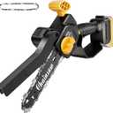 Mini Chainsaw Compatible with DeWalt 20V MAX Battery, 6-Inch Small Cordless Pruning Saw for Tree Trimming, Handheld Electric Wood Cutter with Tool-Free Tensioning & Overheat Auto-Stop (Tool Only)