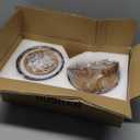 E26/E27 Natural Stone Ceiling Lamps Round Semi Flush Mount Ceiling Lighting Close to Ceiling Lights for Bedroom Dining Room Foyer Kitchen Entryway