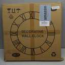 1st owned Large Wall Clock for Living Room Decor- 24" Decorative Antique Silent Non Ticking,Battery Operated,Black Metal,Wood Clocks for Farmhouse,Dining Room,Bedroom,Kitchen - Arabic Numerals