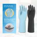4 Pairs Rubber Kitchen Dishwashing Gloves Reusable Household Cleaning Gloves for Washing Dishes and Cleaning Tasks, Non-Slip (Large)