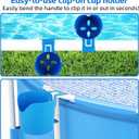 8 Pack Pool Cup Holders Poolside Cup Holder for Above Ground Pools Only Fits 2 Inch Or Less Round Top Bar Strong and Durable Easy to Clip on Pool