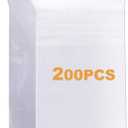 200 Pack 1" x 1" Durable Small Thick Clear Zip Poly Seal Lock Bags Heavy Duty 4 Mil Reclosable Plastic Zip Bag Jewelry Earrings Necklace Ring Coin Beads Pill Zipper Bags