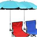 1 Pack Classic 46 Inch D-Blue Portable Umbrellas with Universal Clamp for Patio, Beach, Wheelchair, Golf Carts (Excluding chairs) 