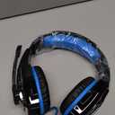 BENGOO G9000 Stereo Gaming Headset for PS4 PC Xbox One PS5 Controller, Noise Cancelling Over Ear Headphones with Mic, LED Light, 7.1 Surround Sound, Soft Memory Earmuffs for Nintendo Xbox Series X|S (Blue)