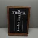 Dart Scoreboard for Cricket and 01 Darts Games Darts Holder Wall Mount Wood Dartboard Accessories for Cricket and 01 Dart Games with Marker (16 x 12", Blackcharcoal-colored Border)