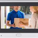 1080P Door Peephole Camera 4.3 inch Smart Visual Intercom Doorbell with Two Way Call, PIR Body Detection, 5000mah Rechargeable Battery Cloud SD