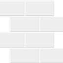 STICKGOO 10-Sheet Backsplash Peel and Stick Subway Tile, Self Adhesive Vinyl Wall Tiles, Stick on Backsplash for Kitchen and Bathroom(Thicker Design, White with White Grout)