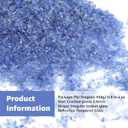LePe Crushed Fire Glass, Translucent Broken GlassDecorative for Resin Art, Fire Pits, Potted Plants, Garden and Indoor Use, 3-6mm Fire Pit Glass, 1 Pound in Jar(Azure Blue)