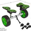 Kayak Cart - 140lb Capacity Canoe Dolly with Airless Tires, Aluminum Frame, and Straps for Small Watercraft - Kayak Accessories by RAD Sportz (Green)