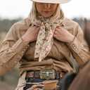 SANSTHS Cowboy Belt Western Belts for Men Women, Western Leather Belt Cowboy Cowgirl Belt Embossed Leather Belt for Jeans (Brown)