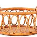 Kate Newborn Photography Props Rattan Circular Basket Handcrafted Bed Mini Bed for Baby Photography Posing Props Photoshoot