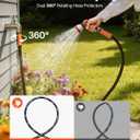 VEVOR Garden Hose, 150 ft 5/8" Heavy Duty Rubber Water Hose with 10 Mode Nozzle, 150PSI Working & 600PSI Burst, Flexible & Non-kink Outdoor Waterhose with 3/4" Fitting, Lightweight Hoses for Gardening