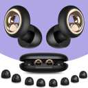 Ear Plugs for Sleeping, 45dB Silicone Ear Plugs for Noise Reduction, Reusable Sleeping Noise Cancelling Earplugs for Snoring, Concert & Shooting Ear Protection with 8 Eartips(Charcoal)