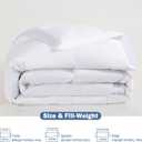 Dafinner Feather Down Blanket California King Size, Extra Lightweight Summer Comforter, Noiseless & Ultra Soft Thin Bed Blanket with Satin Trim (104"x96", White)