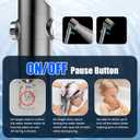 PWERAN Filtered Shower Head with Handheld, High Pressure Water Flow and Multiple Spray Modes Shower Head with Filter, Power Wash for Hard Water, Showerhead with ON/OFF Switch for Pets Bath, Gray