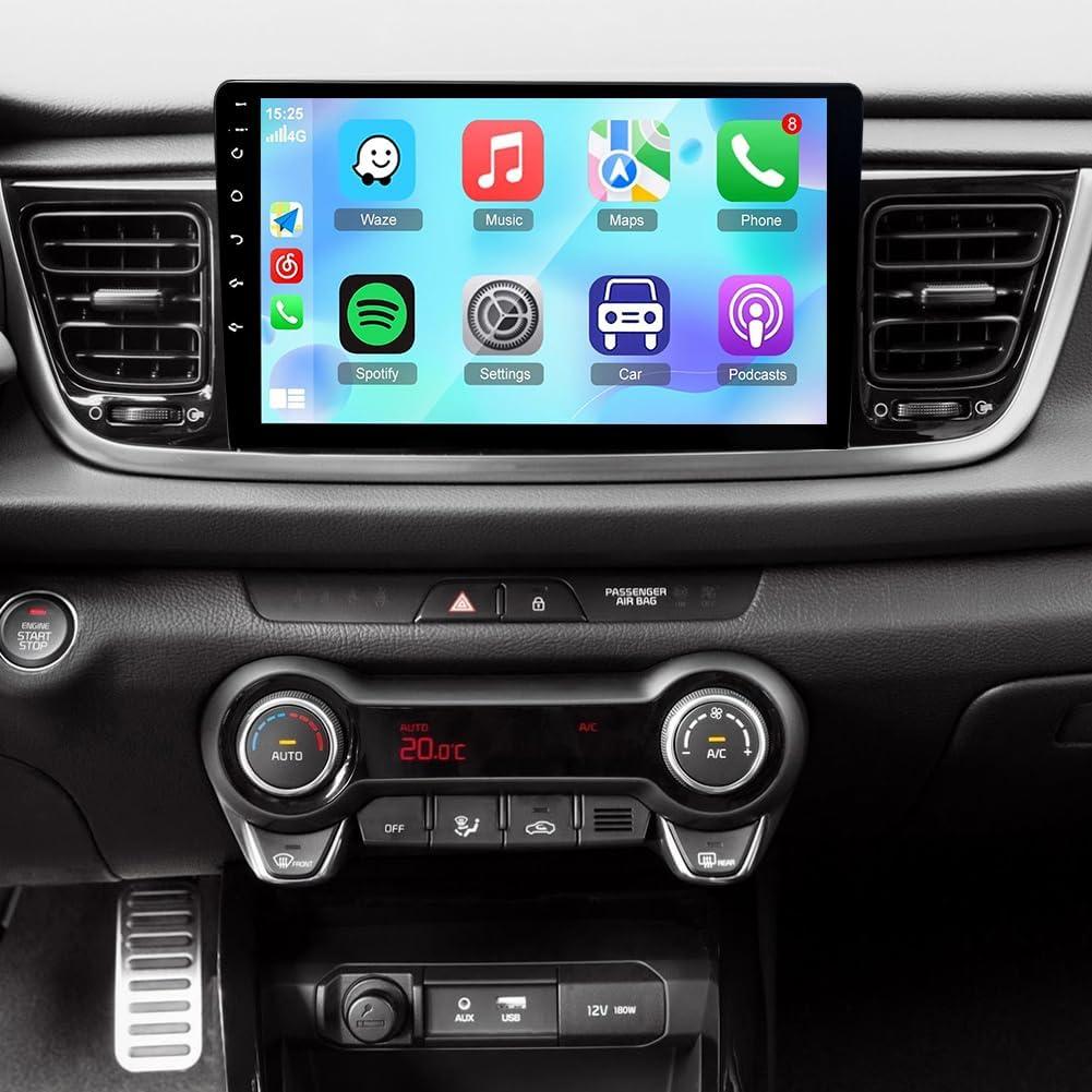 9 Inch Double Din Car Stereo for Kia Rio YB/SC 2018-2023 Android 13 IPS Touchscreen Car Radio w/Wireless Carplay Android Auto GPS Navigation Bluetooth WiFi FM SWC AHD Mirror Link Backup Camera, 2+32G