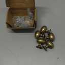 HARPOON Cabinet Hardware Knobs Round Furniture Mushroom Knob - 1.4 Inch 10 Pack Antique Brass