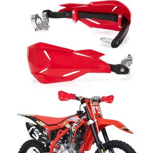 XINGWU Dirt Bike Handguards Universal 7/8'' and 1 1/8'' Motorcycle Hand Guards for Light Bee Sur Ron X/S CR CRF KXY ATV Pit Bike Motocross Enduro Supermoto Racing (Red)