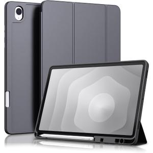 Case Compatible Samsung Galaxy Tab S11 11 Inch 2025 SM-X730/X736B with S Pen Holder, Slim Stand Soft TPU Back Protective Cover, Support Auto Wake/Sleep, Black (Black)