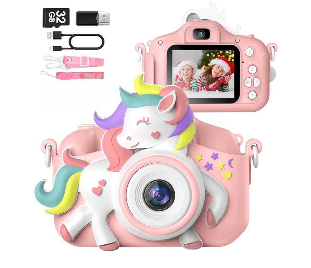 Kids Camera for 3-8 Years Old Toddlers Childrens Boys Girls Selfie Camera 20.0 MP HD 1080P IPS Screen Dual Digital Toy Camera for Kids Christmas Birthday Gifts