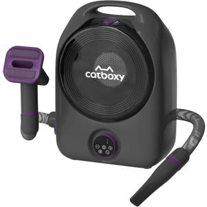 Dog Grooming Vacuum and Pet Dryer, 5-in-1 Dog Grooming Kit for Shedding, Low Noise Doggie Hair Blow Dryer, 2.5L Canister for Cat Vacuum Groomer, Portable Pet Trimmers for Dogs, Purple