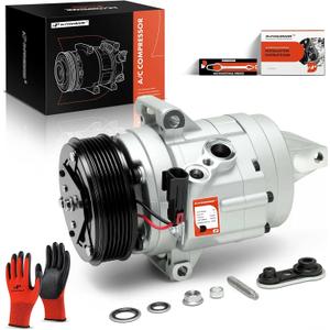 A-Premium Air Conditioner AC Compressor with Clutch Compatible with Ford Fusion 3.5L 2010-2012, Lincoln MKZ 3.5L 2007-2012, SP17 Style, 6 Grooves, with 4-1/2" Dia. Pulley