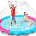 Kids Dog Splash Pad Sprinkler - Jasonwell Non Slip Dog Sprinkler Pad Splash Pool Puppy Dogs Pool Summer Outdoor Water Toys Backyard Durable Splash Pad for Toddlers Kids Small Medium Large Dogs Pet