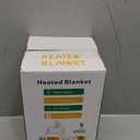 Heated Blanket Electric Throw, Soft Flannel Heating Blanket with 8 Hours Auto Off 10 Fast Heating Levels Machine Washable Sherpa Heated Blanket with Overheating Protection