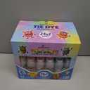 24 Colors Tie Dye Kit, Tie Dye Set for Kids, Pre-Filled Tye Dye Bottles, Non Toxic Permanent Fabric Dye Art Set, Easy DIY Fabric Art - Create Fun