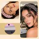6 PCS Polka Dot Headband, headbands polka dot, Hair Accessories Trendy Head Bands, Soft Wide Headband for Yoga, Running, Workout, Washing Face and Social Gatherings