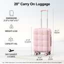 MGB Carry On Luggage 22x14x9 Airline Approved, Suitcases with Wheels, Pink, Carry-On 20 Inch