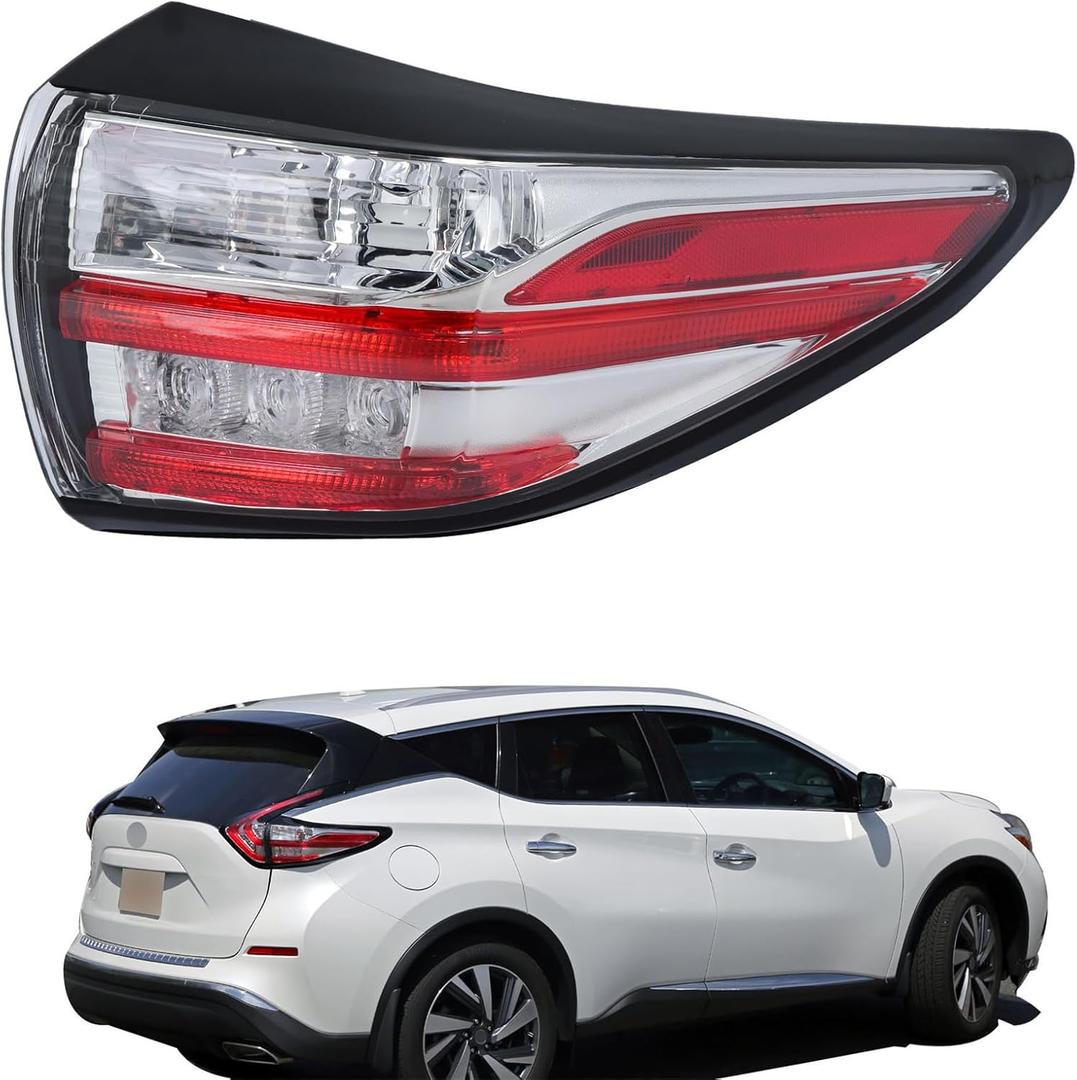 Silscvtt RH Outer Tail Light Assembly Replacement for Nissan Murano 2015-2018 Right Side NI2805103 265505AA0B Silscvtt RH Outer Tail Light Assembly Replacement for Nissan Murano 2015-2018 Right Side NI2805103 265505AA0B