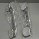 LEVERLOC 2 Pack Shower Grab Bars for Bathtubs and Showers, Easy to Install Suction Shower Handles for Bathroom Removable Handrails for Seniors Elderly Heavy Duty Safety Grip Waterproof Drill Free Gray (16.8 2 Set)