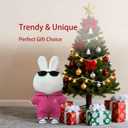 17cm Doll Clothes& Accessories (No Doll), Outfit Set with 3-Piece, Pink Hooded Jumpsuit, Sunglasses& Canvas Shoes