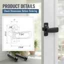Replacement Screen Door Latch, Heavy Duty Inside Door Handle Compatible with Storm Doors Handle, Interior Latch for Screen and Storm Doors(for Non-Spring Loaded Strike,Black)