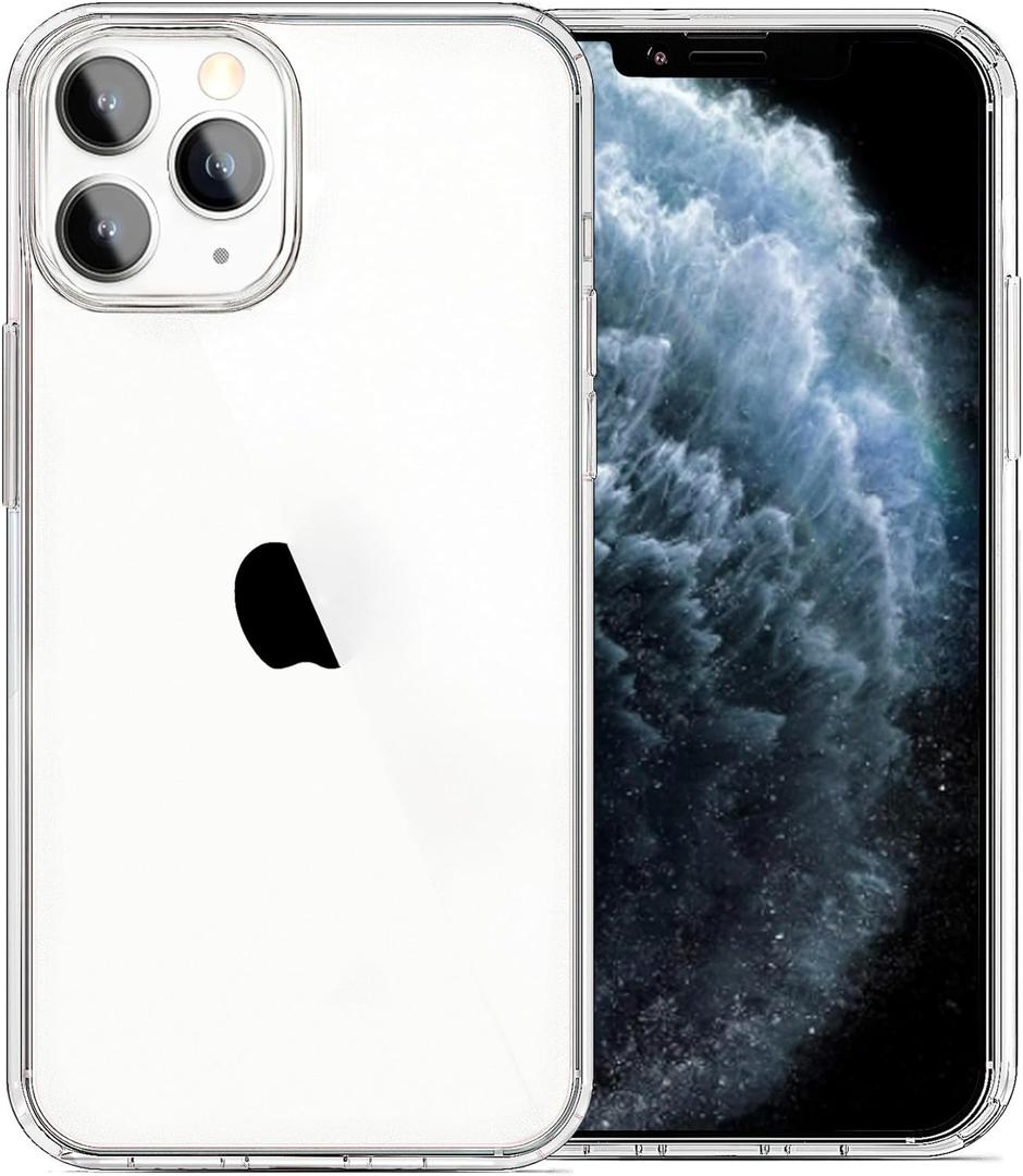 Compatible with iPhone 11 Pro Max Case Clear, Transparent Soft Shockproof Protective Slim Thin Bumper Cover Phone Case- 6.5 inch