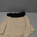 SOLY HUX Women's Plus Size Strapless Tube Tops Color Block Split Going Out Bandeau Tank Shirts Apricot and Black X-Large Plus