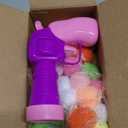 2 Cat Toy Launchers & 100 Cat Pom Pom Balls, Cat Toys Balls Launcher, Launch Ball Interactive Toy, Silent Plush Elastic Ball for Kitty (Colorful)