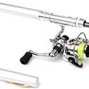 Lixada Fishing Rod Reel Combo Mini Pen Fishing Pole Kit Telescopic Fishing Rod Spinning Reel Combo Kit