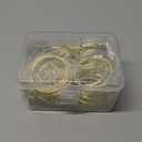 Hotop 30 Pcs Metal Drapery Curtain Rings 0.98/1.26/1.65 inch Interior Diameter and 30 Pcs Hanging Curtain Drapery Pin Hooks for Window Door Shower(Gold,42 mm)