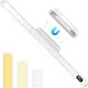 WILLED 3W Magnetic Light Bar, Eye-Friendly Makeup Lighting, 2000mah Vanity Lights for Mirror with Battery Display, Button Control Rechargeable Light Bar for Cabinet, Closet, Bathroom and Desk (No Motion Sensor)