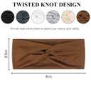 Huachi Headbands for Women Fall Fashion, Winter Headbands for Women Ear Warmers, Warm Headband Winter Accessories, Wide Head Wraps Christmas Stocking Stuffers for Teen Girls, 6 Pack