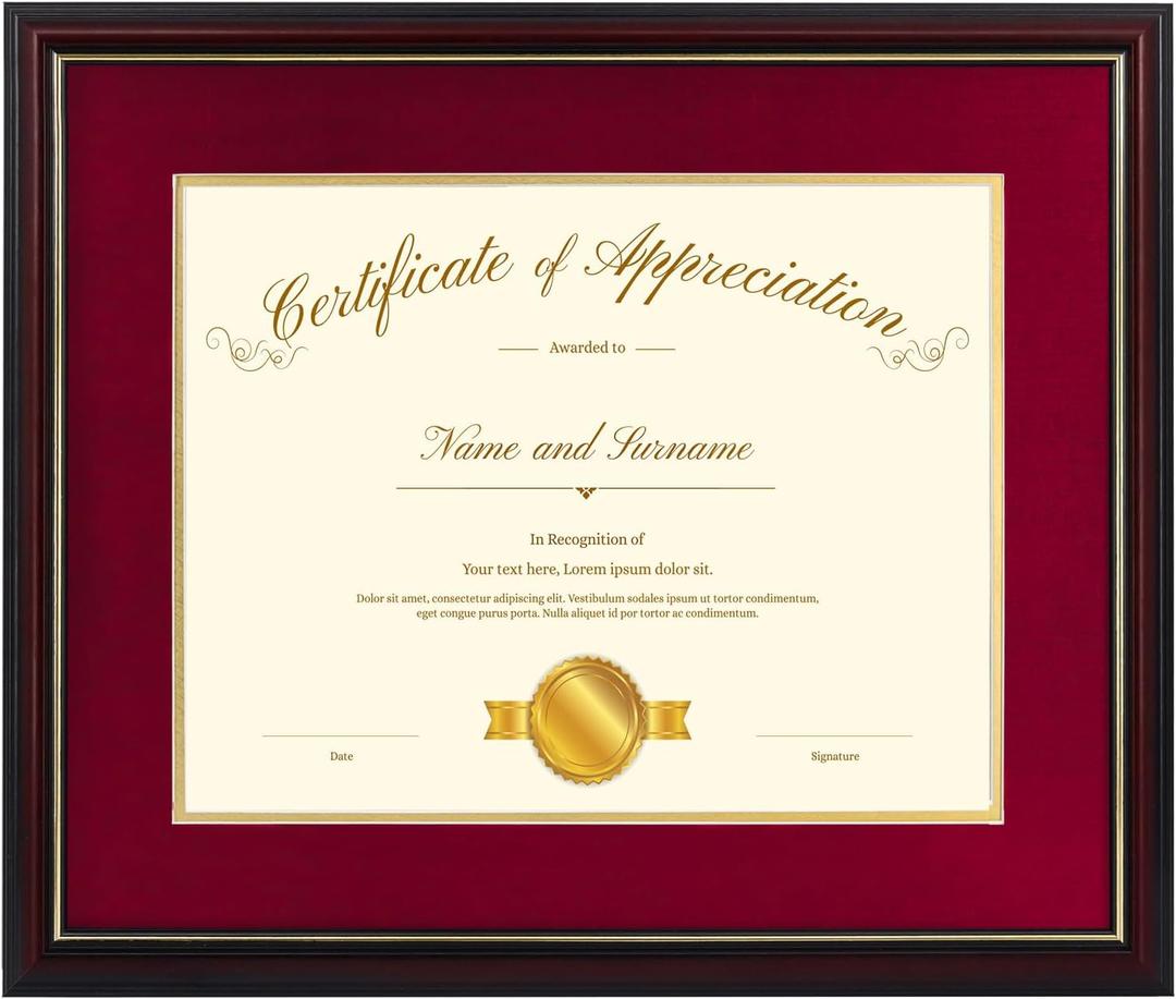 15x18 Document Frame for 11x14 Diploma/Certificate/Picture